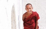 Alot of young munks live in a monastery next to the Hsinbyume pagoda